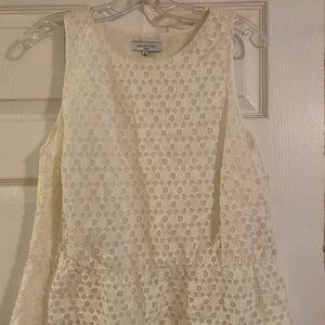 Embroidered Peplum Top